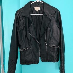 Faux Leather Jacket Black Moto Zip Nicki Minaj